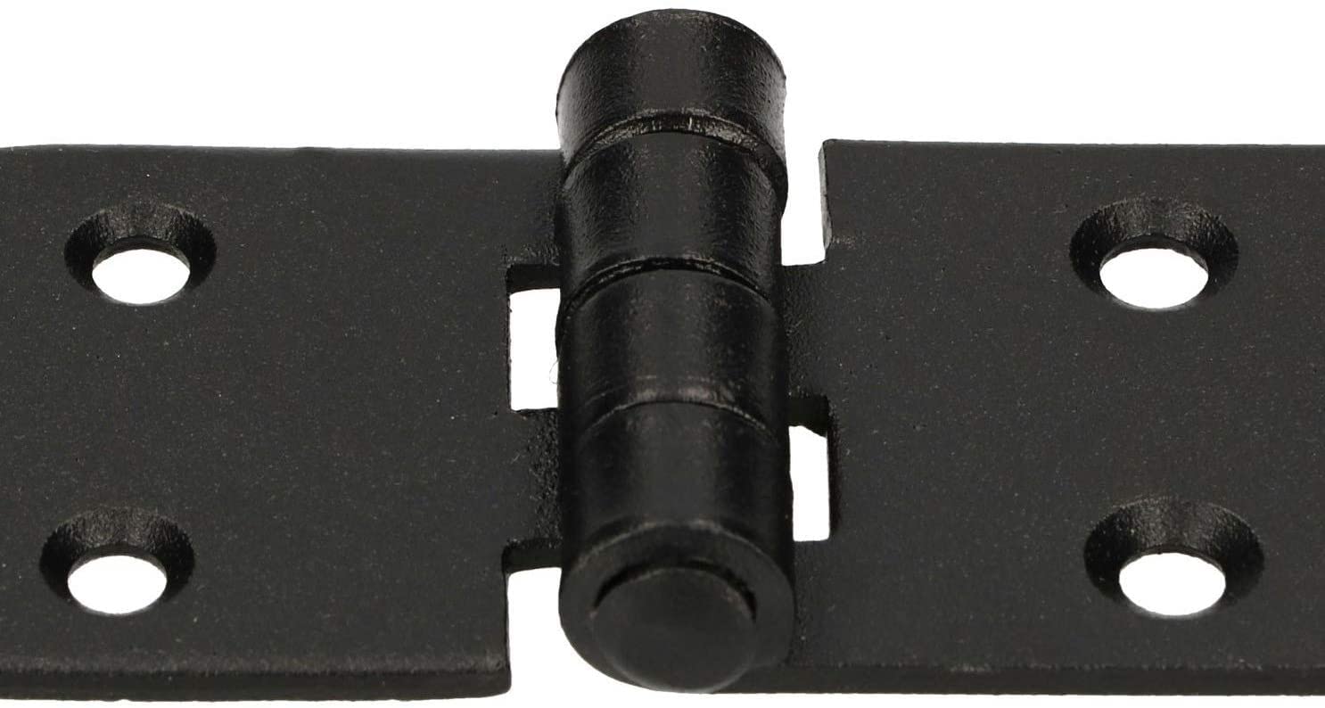 KOTARBAU® - Set di 10 cerniere per casse, tavoli, mobili, verniciate a polvere, 290 x 35 mm, colore nero