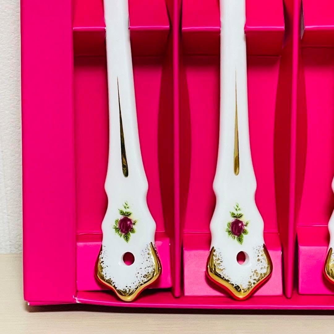 ロイヤルアルバート】 オールドカントリーローズ スプーン5本 売れ筋