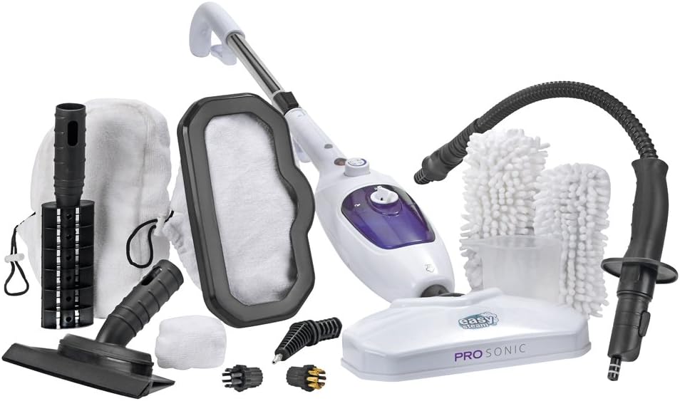 Easy Steam Pro Sonic Vibrating Steam Mop Cleaning System Powerful 1300W (Purple & White)
