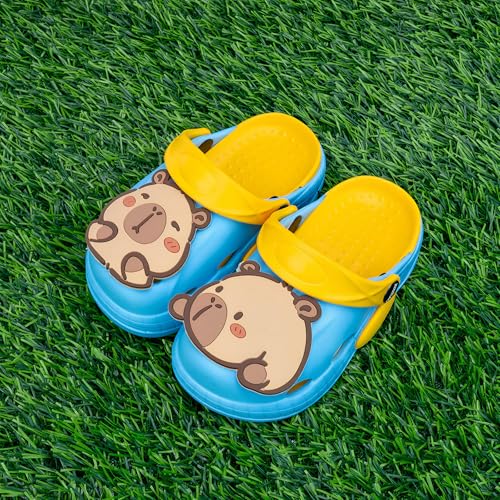 Image of Cute Capybara Slippers for Kids,Kids Girls Boys Clogs Garden Shoes,Funny Toddler Animal Slides Sandals,Water Shower Beach Pool Slippers Indoor Outdoor