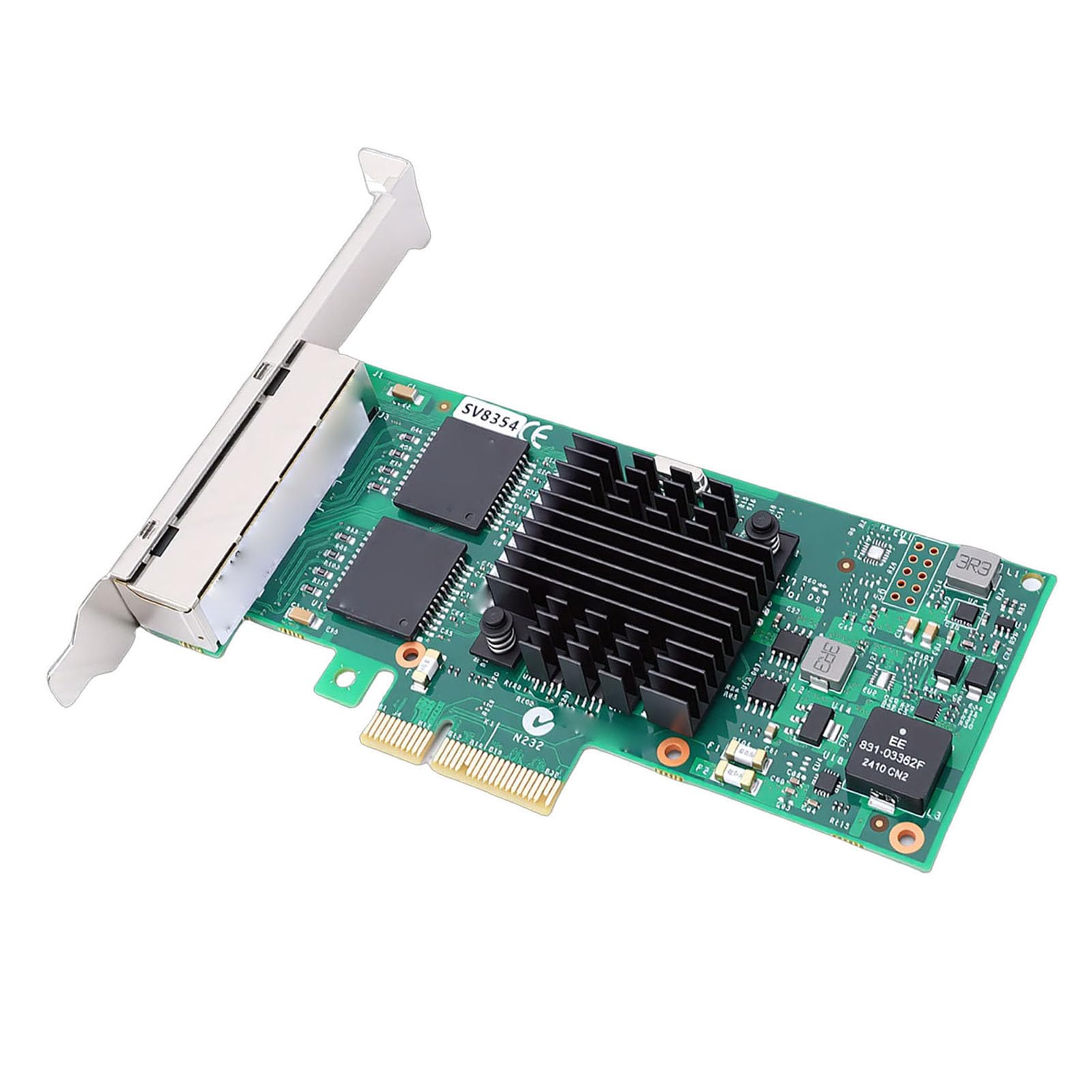 Tonysa Adaptador de Red PCIE Gigabit | Tarjeta Ethernet de 1000Mbps con Controlador 350AM4 Puerto RJ45 para Escritorio y Servidor