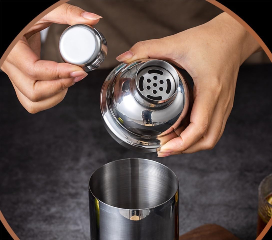 Juego de Cocktail Shaker Juego de coctelera, Juego de Barman, Juego de Herramientas de Barra de 6 Piezas, Juego de Barra con Todos los Accesorios prácticos para Bar Coctelera Profesional Herramientas