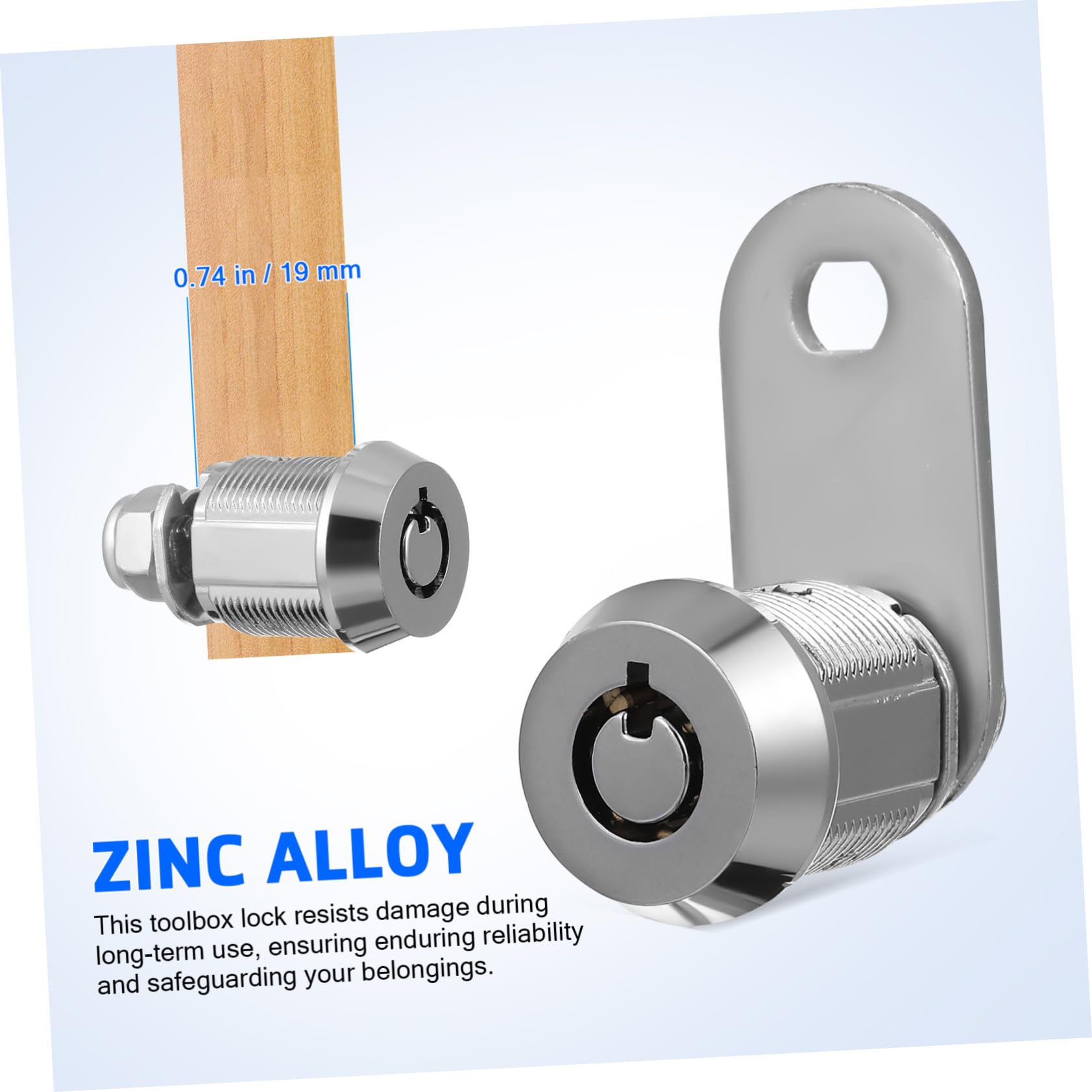 Tofficu 5 Pièces Cadenas pour Verrou Tubulaire pour Armoires Coffres Casier Installation Facile Durable