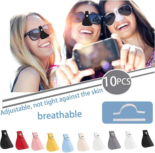 Miniatura 3 de Juego de 10 unidades de protección solar para la nariz, parche de ojos para gafas de luz solar hombres mujeres deportes (10)