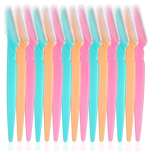 Miniatura 1 de Edealing 15 piezas de maquinillas de afeitar para cejas, recortador de cejas, portátil, removedor de vello facial con cubierta de precisión para