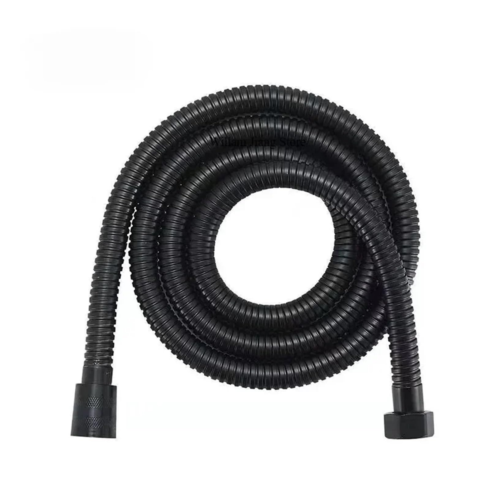 Manguera de ducha flexible de 1,5 m para jardín y baño, acero inoxidable SUS304, tubo de agua negro extensible, accesorios de ducha duraderos, 1 unidad, opción de 2 m disponible