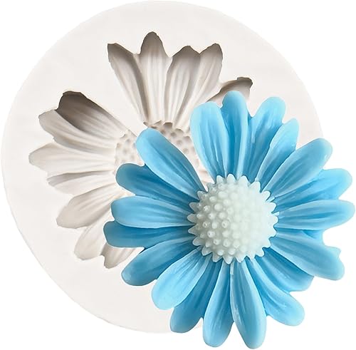 Miniatura 4 de QDMOLDS Molde de silicona de flor de crisantemo, moldes para hornear pasteles de fondant, molde de caramelo de chocolate para decoración de