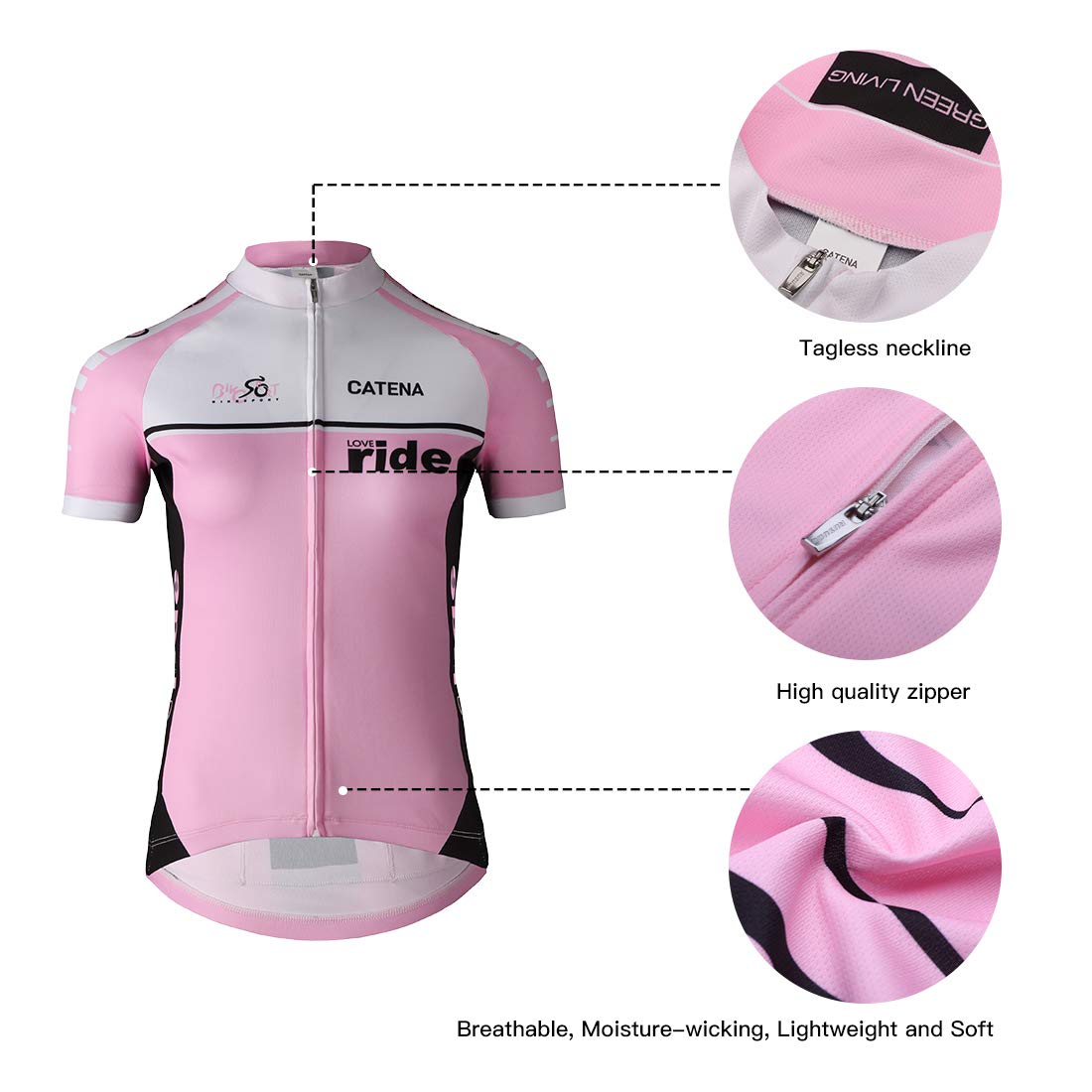 CATENA Maillot de Ciclismo Jersey Mujer Manga Larga Ropa para MTB Bike Deportes Aire Libre Ciclo Bicicleta Camisas