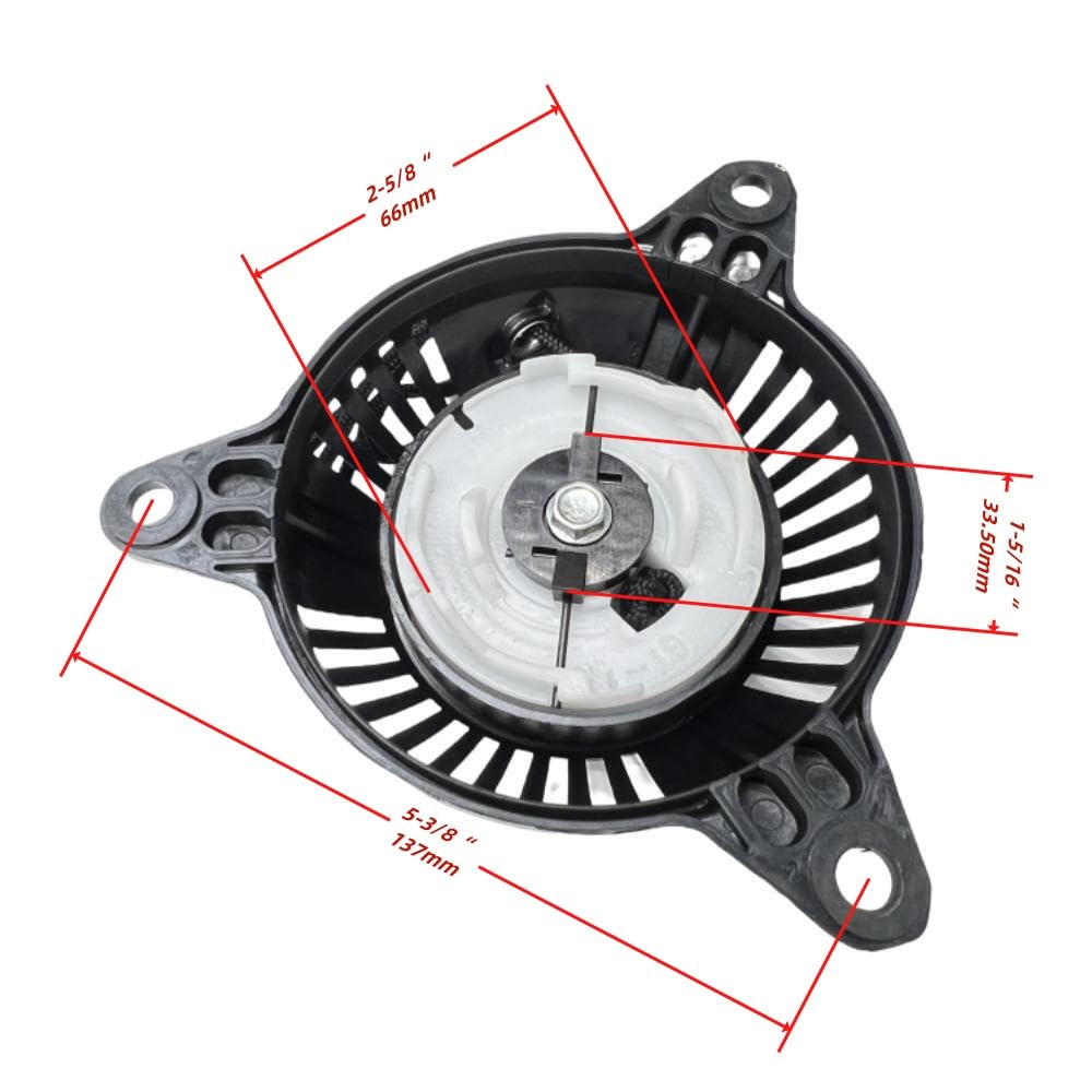 POWER PRODUCTS Recoil Starter with Handle- Replacement for PREDATOR Inverter Generator Surge 1400 Watt (SKU# 71342, 59186, 57063)