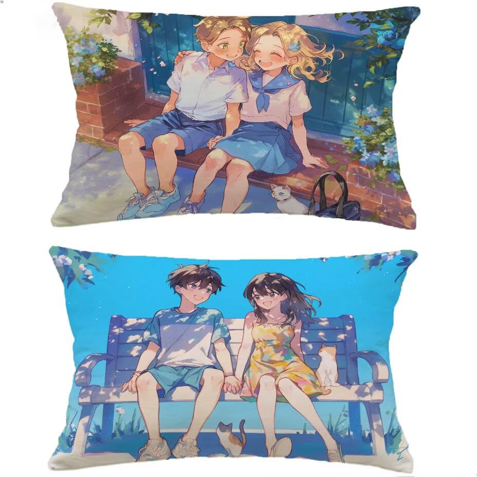 2 Housses de coussin de jardin 80x100 cm imperméables M-P778