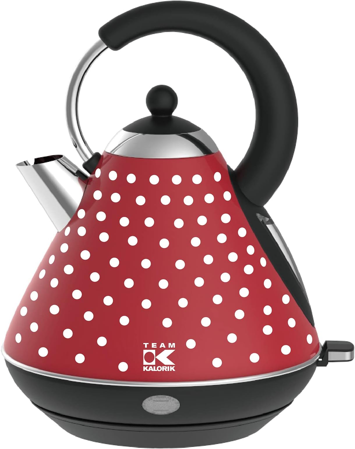 Team Kalorik Retro, Stainless Steel Kettle, 1.7 L, 2400 W, Filter, Red/White, TKG JK 1045 RWD