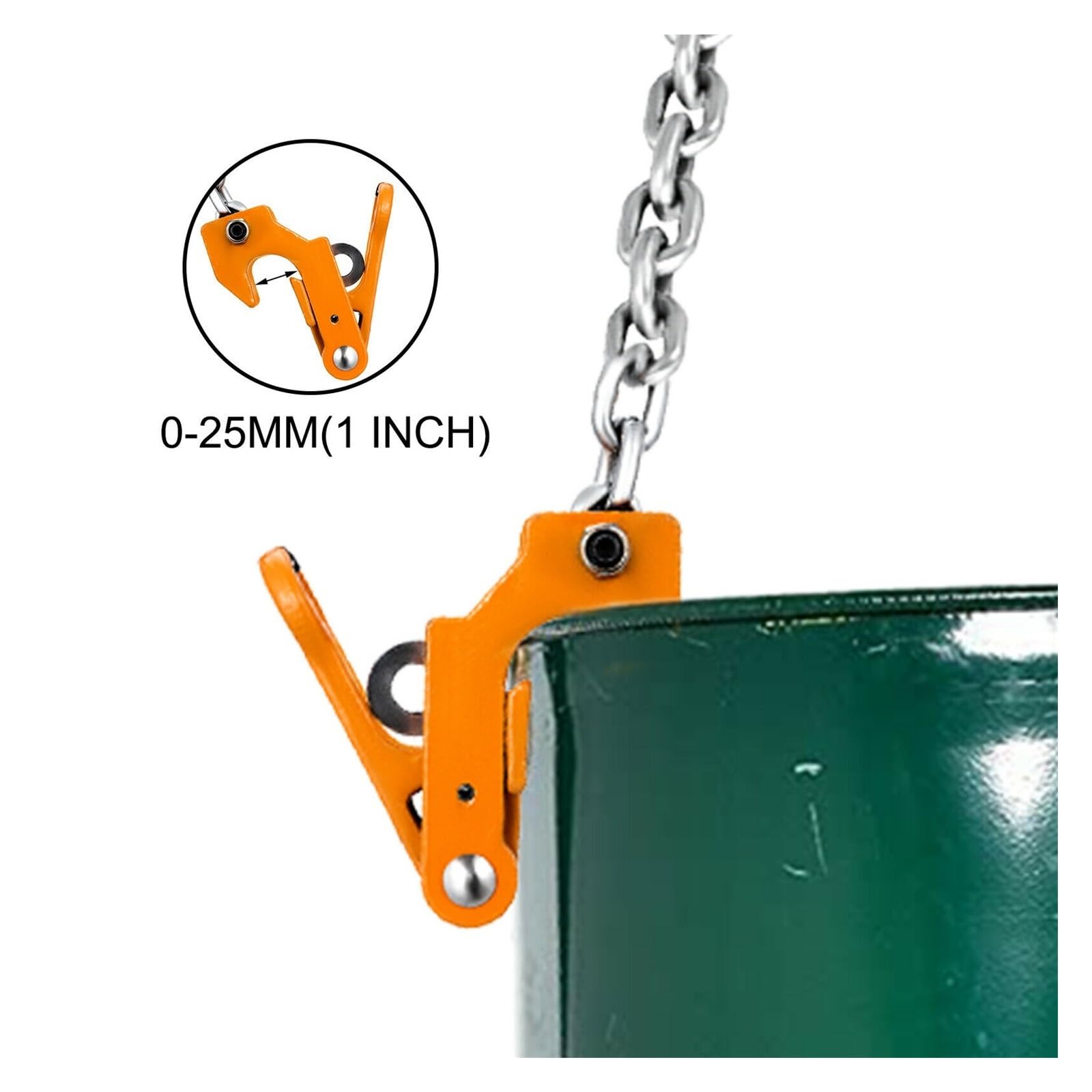 Imbracatura a catena, 907,2 kg, dispositivo di sollevamento con catena di sollevamento G80 in lega di acciaio per sollevamento fusti