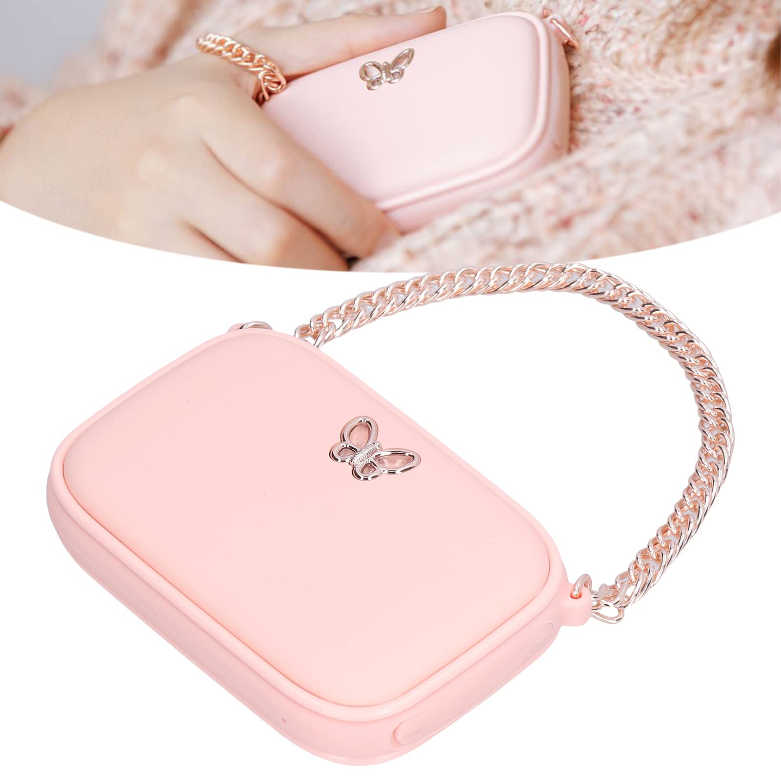 Scaldamani elettrico 45‑55℃ Borsa riscaldante bifacciale Scaldamani Power Bank Scaldamani con ricarica USB 2 in 1