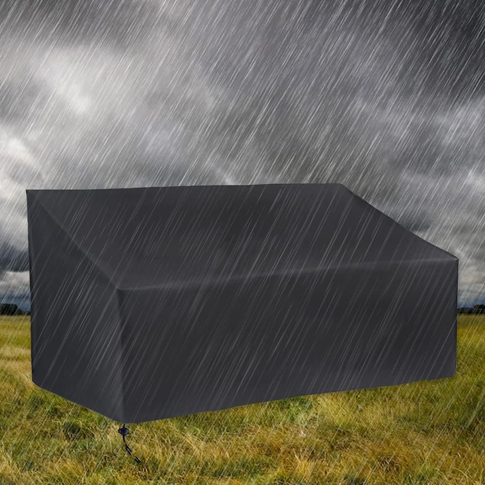 4 Sitzer Gartenbank Abdeckung Schutzhülle für Gartenbank, Winterfest, UV-Beständig, Winddicht, Reißfest Oxford Gewebe Bank Hülle Gartensofa Abdeckplane, 190x66x89cm