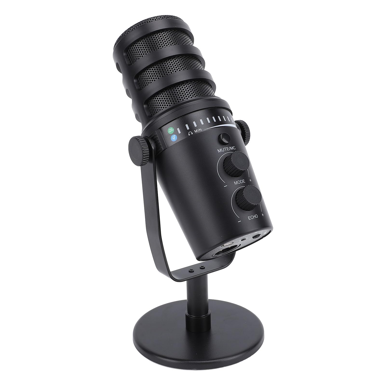 Mikrofon do Gier, Gamingowy Mikrofon Pojemnościowy USB z funkcją Szybkiego Wyciszania, Uchwyt Antywibracyjny, Przycisk Obracania Wzmocnienia, Mikrofon USB do Komputera PC z