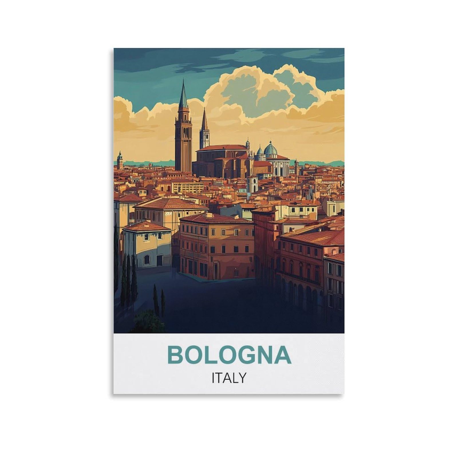Metal Signs Bologna Italy Posters Funny Vintage Metal Sign Plaqu Poster Wall Art Pub Bar Kitchen Garden Bathroom Home Decor 15x30cm