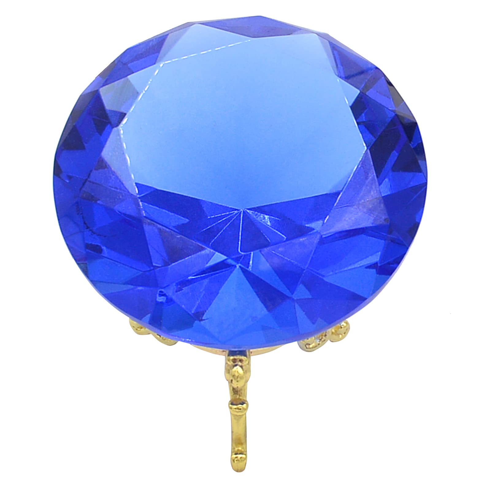 Un grand presse-papier en cristal avec support pour décorations de mariage, décoration d'intérieur, 7,9 cm (bleu)