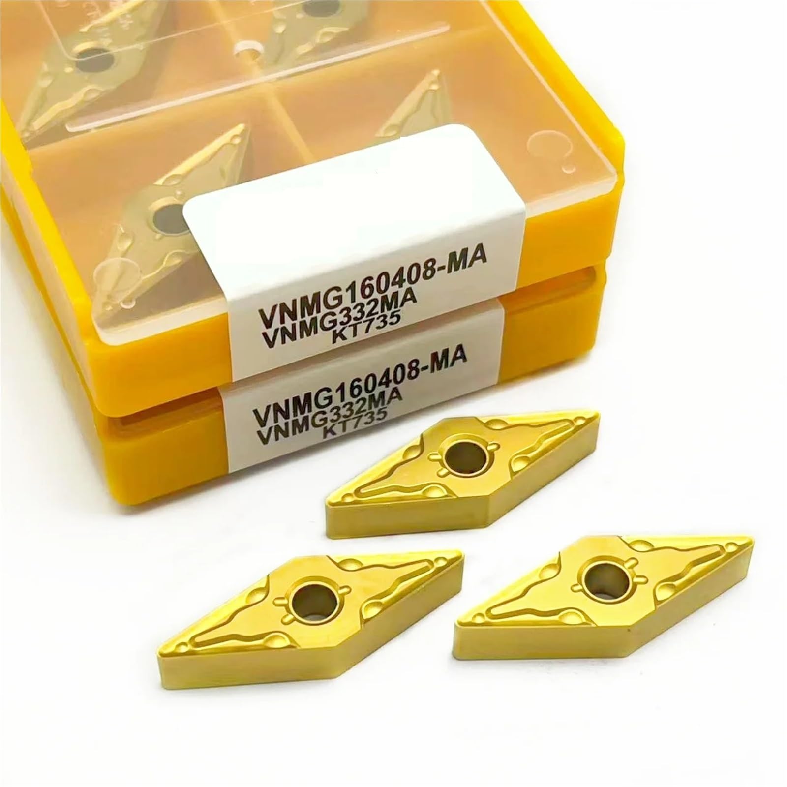 10 PZ Inserti In Metallo Duro Per Utensili Di Tornitura Esterni Macchine CNC Tornio Strumenti Parti Utensili Per Tornio(VNMG160404 MA KT735)
