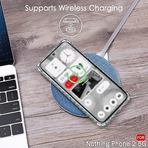 Image of TheGiftKart TPU+PC Crystal Clear Back Cover Case For Nothing Phone 2|360 Degree Protection|Shock Proof Design|Transparent Back Cover Case For Nothing Phone 2 (Transparent Bumper)