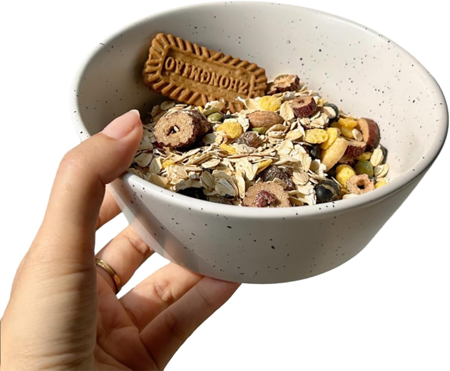 Ceramic retro splash-ink yogurt bowl household fresh tableware -6.5 inch splash-ink bowl-green