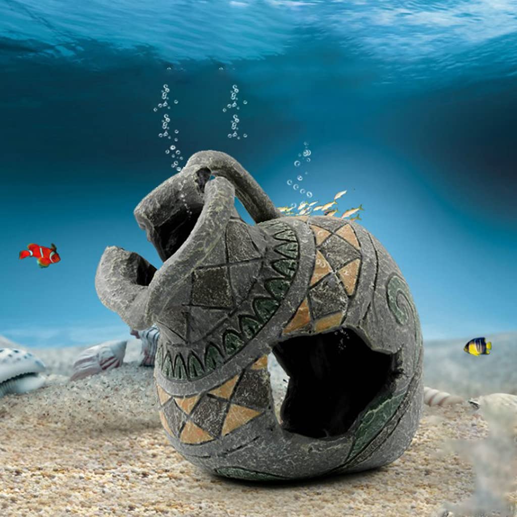 MOMOJIA Fish for Tank Decoration Aquarium Hideaway Broken