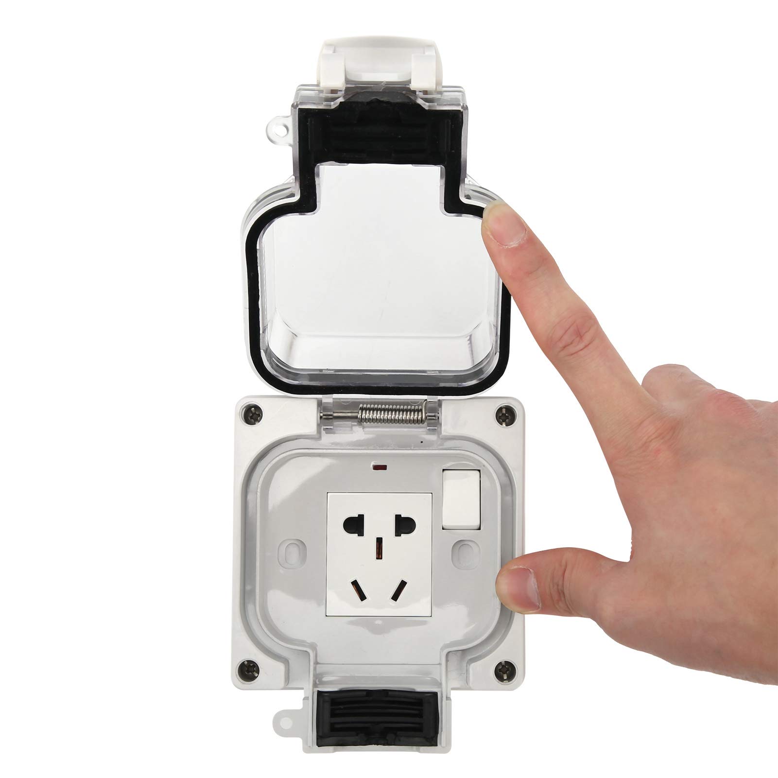 Wall Socket, Stable Heat Resistant Safe Use Electrical Outlets 3 Hole for Balcony for Garden for Bathroom