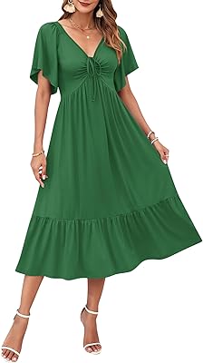 AUSELILY Womens Summer Empire Waist Dress Casual V Jamaica | Ubuy AUSELILY Womens Summer Empire Waist Dress Casual V Jamaica | Ubuy
