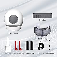 Vista 5 de HaaRunPet Self Cleaning Cat Litter Box,Automatic Litter Box for Multiple,APP Control Automatic Cat Littler Box with Mat,Suitable for All Kinds of