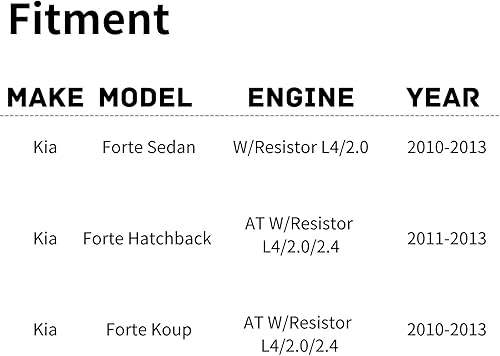 Miniatura 5 de TYG - Ventilador de refrigeración de repuesto original (calidad CAPA) extra silencioso para 2010 (de 8 a 26 pies 10) - 2013 Kia Forte Sedan,