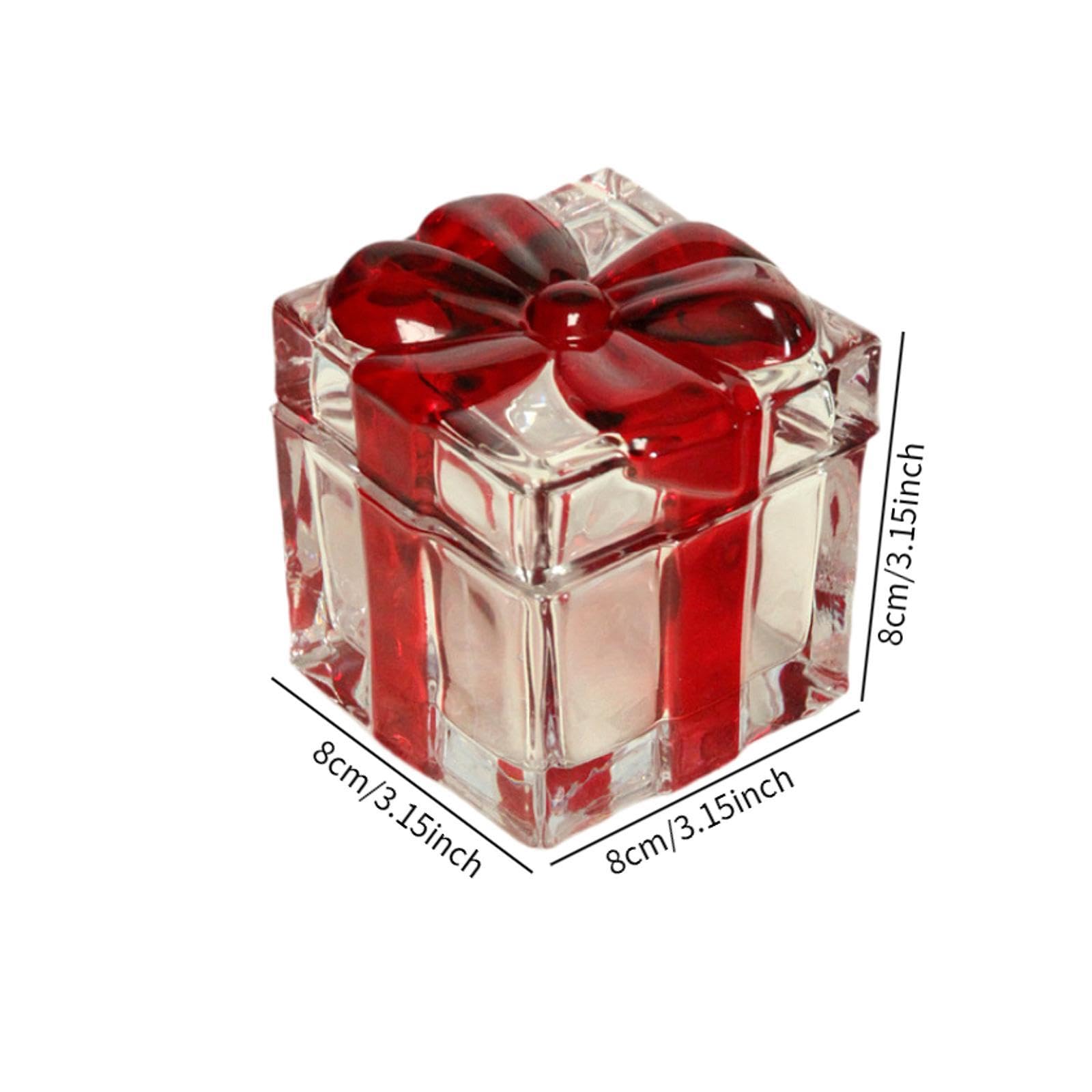 Azucarera de Vidrio con Tapa Recipiente para Caramelos Caja para Bandeja Almacenamiento de Azúcar Diseño Elegante Adecuado para Banquete Hote, Rojo Pequeño, Individual
