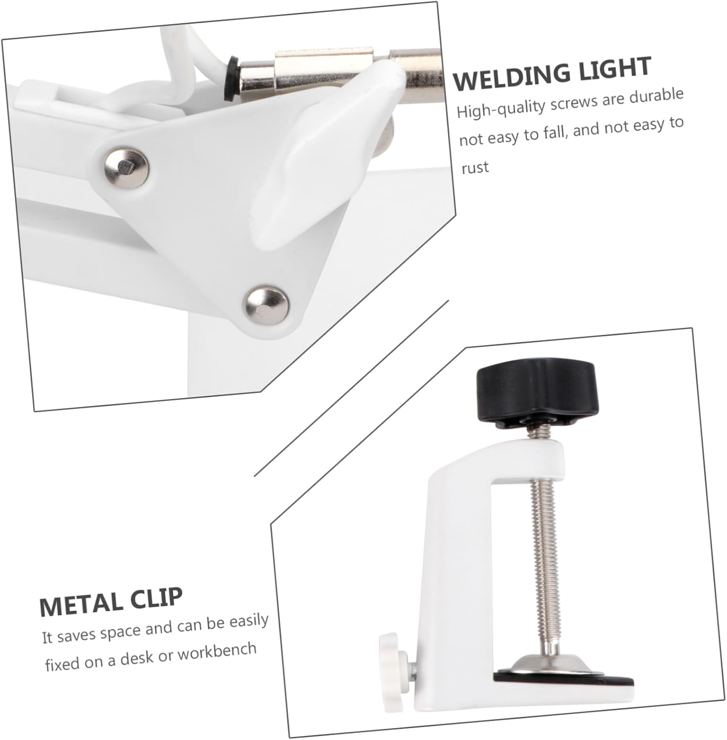 Angoily 5X LED Magnifier Desk Lamp Ring Light USB Powered Adjustable Brightness for Welding Crafting and Close Saving