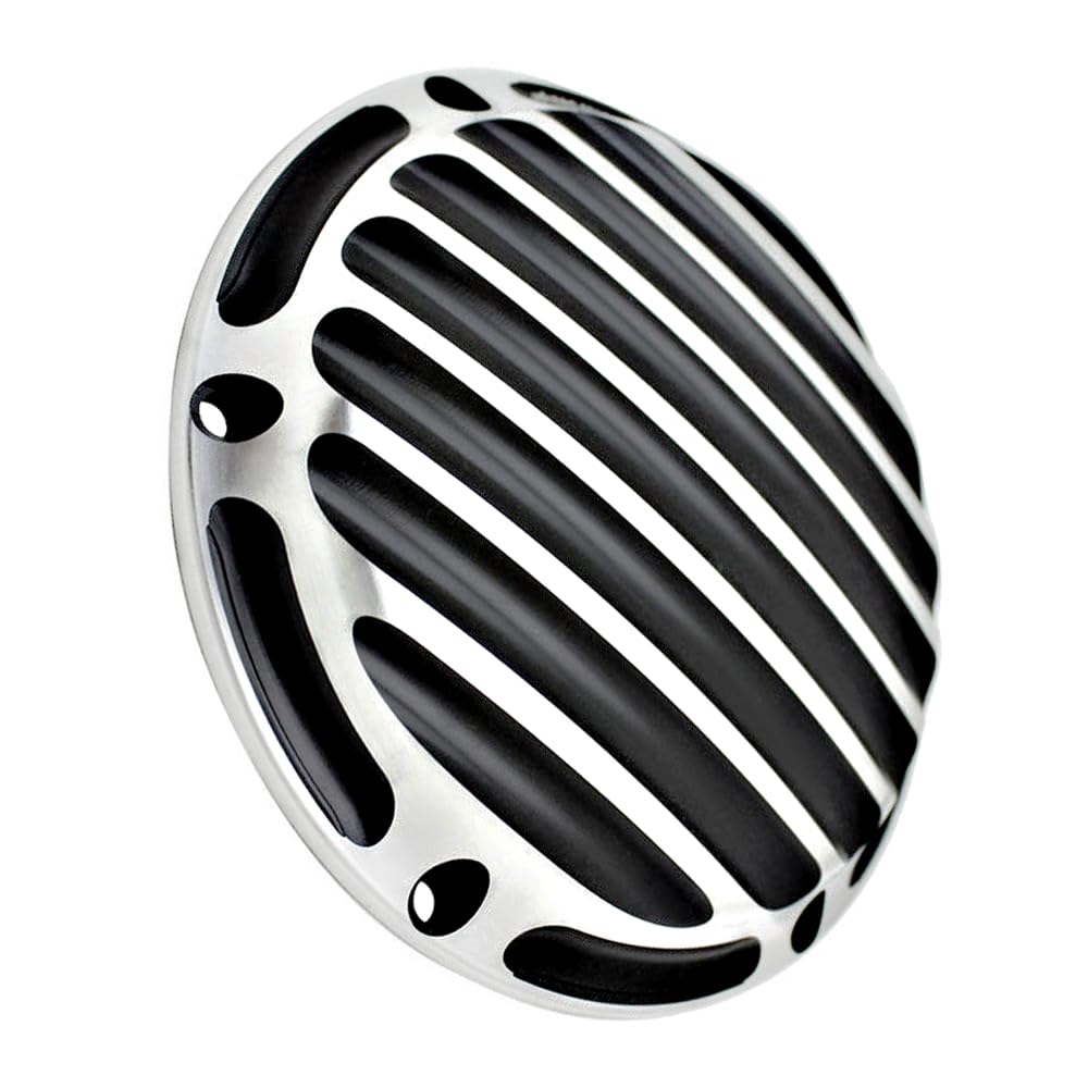 Baceyong Derby Timer Kupplungssteuersatzdeckel, Motorrad Derby Abdeckung Steuerzeit-Timer-Abdeckung, Kompatibel mit Ha-rley, Schwarz