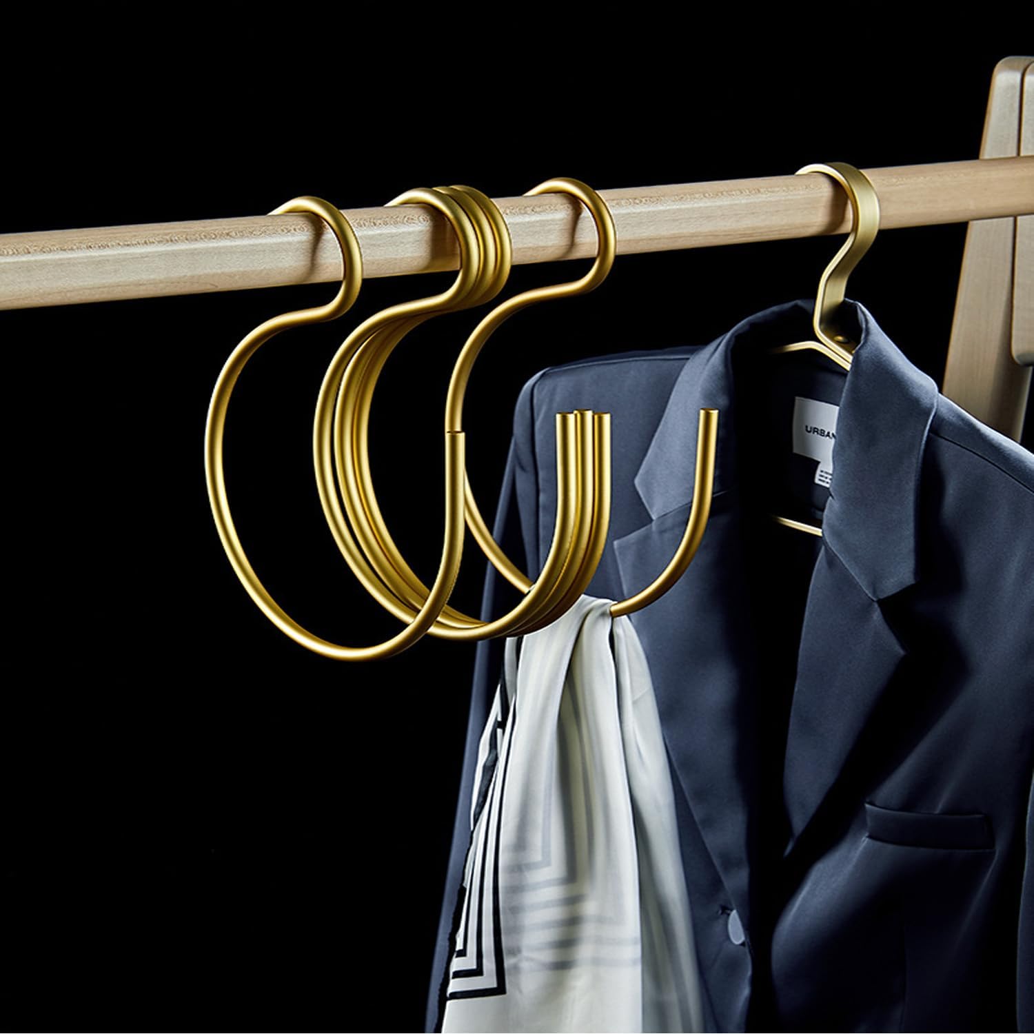 2 Pack Purse Hanger 9 inch Large Closet Rod Hooks Closet Organizer S Shaped Hook for Closet Rods Clothes Rack Garment Rack Clothing Racks Portable Closet Wardrobe Shoulder Bag Handbag
