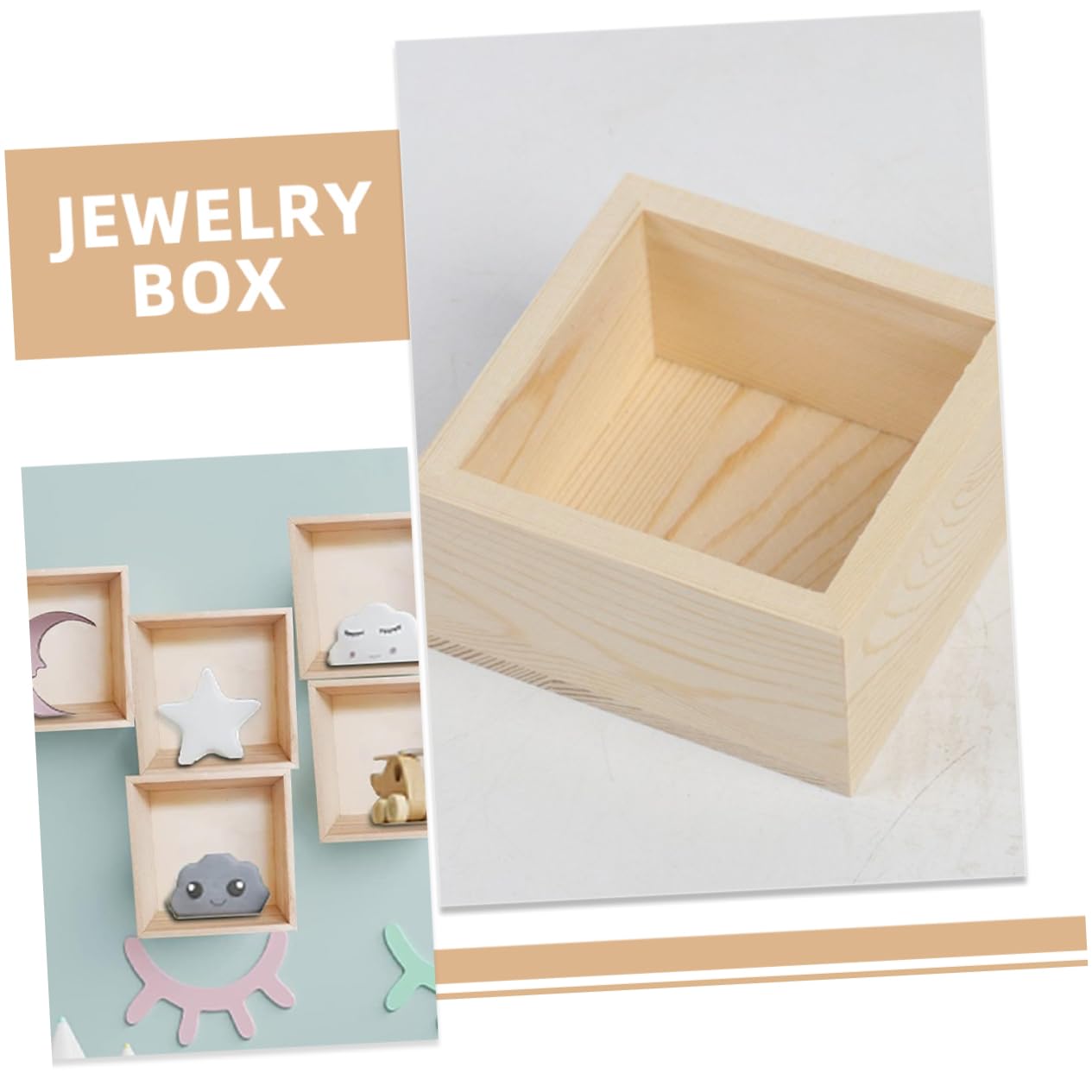 Amazon.co.jp: Angoily 5個入り ボックス 木箱植木鉢 小さな保存容器