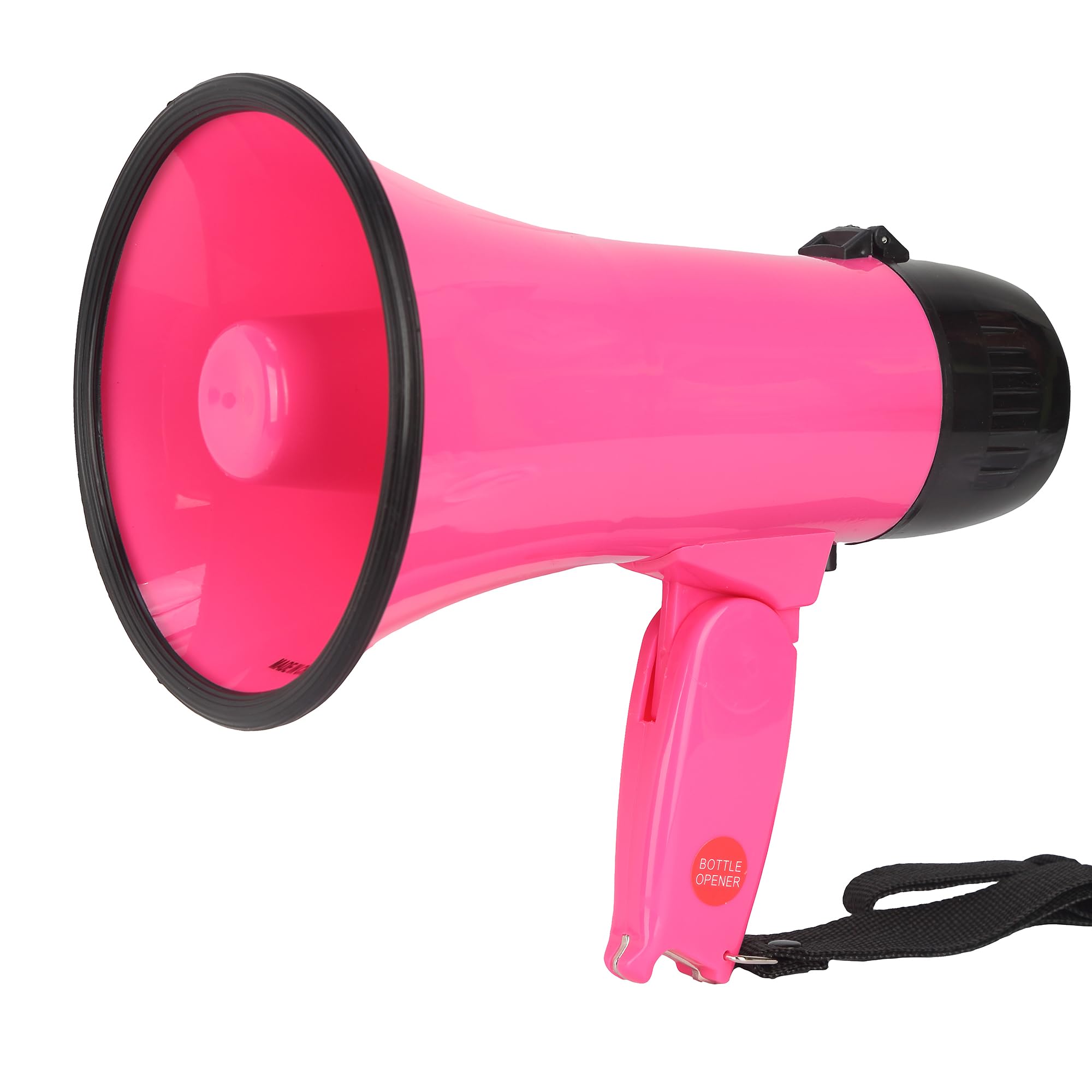 B S 20 watt Megaphone with Foldable Handle, 4 Mode, for Dog Walking,Christmas Party,Teacher,Coaches,Emergency with Bottle Opener