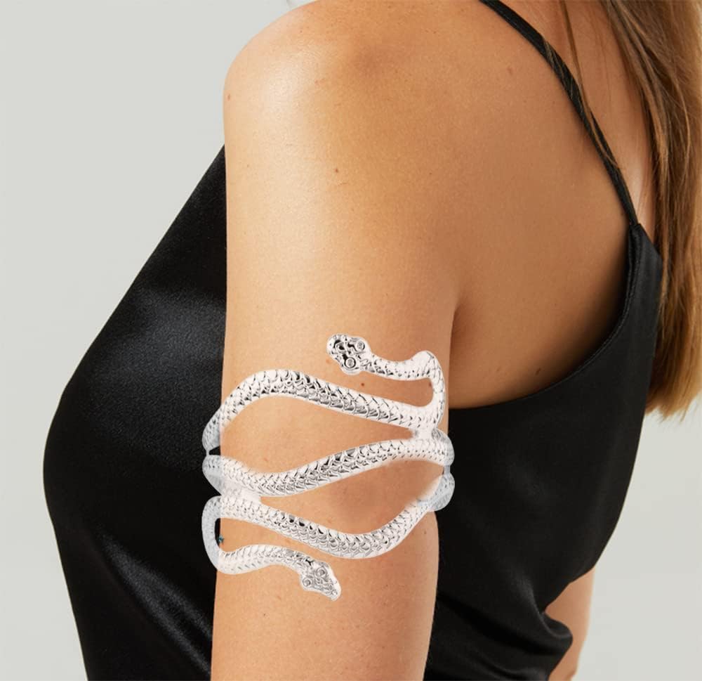 LAKIYOYO Bendable Snake Bracelet for Women Adjustable Punk Snake Choker - Flexible Multi-Purpose Medusa Necklace Hollween Jewelry - Image 5