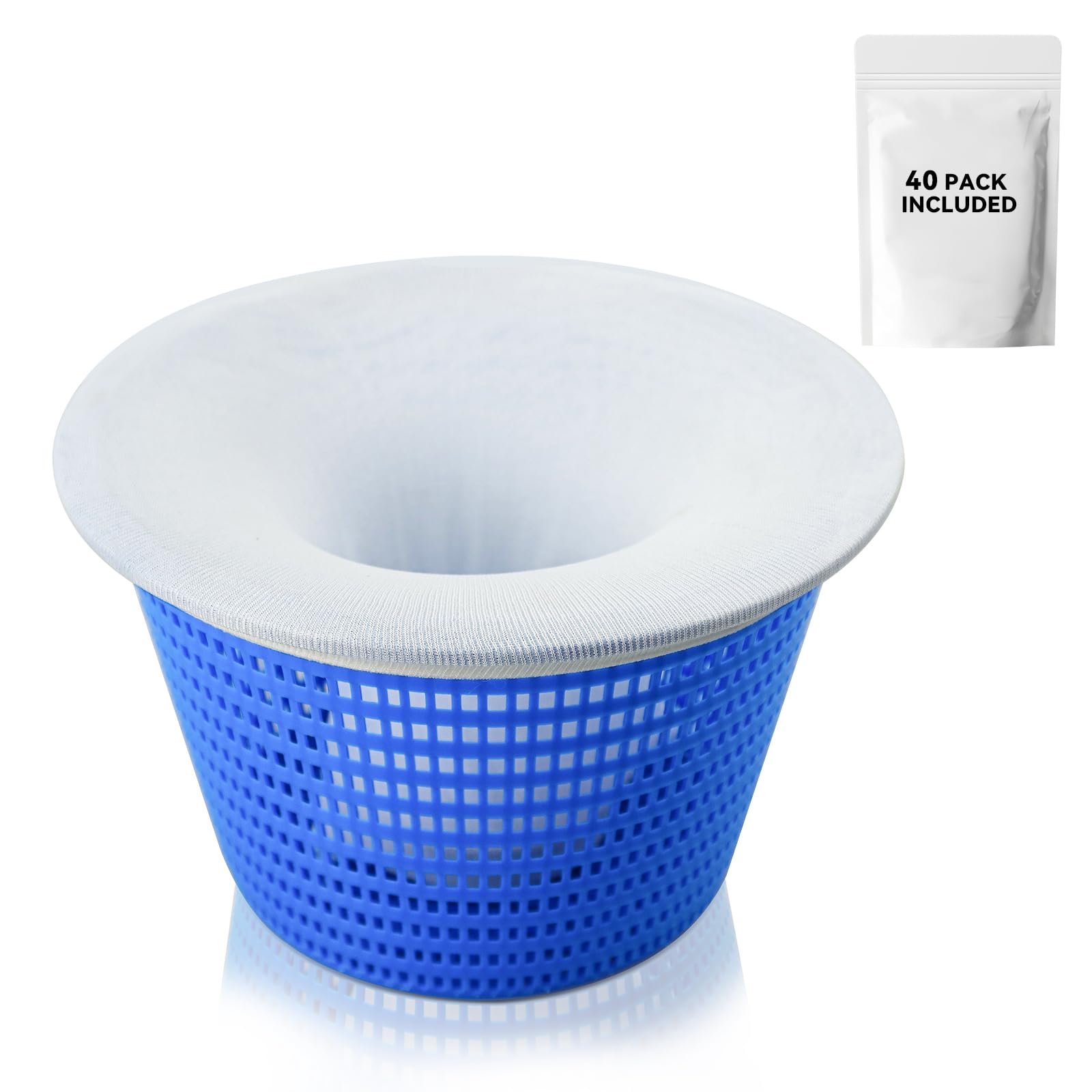 30 Pack Pool Skimmer Socks, Fine Mesh Filter Sock Net for Skimmer Baskets Cleans Debris and Leaves for In-Ground and above Ground Pools