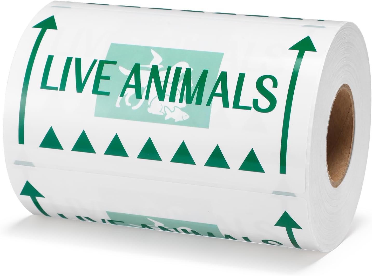 1 Roll 500 Pcs Live Animal Stickers Labels 3.5" x 5" Waterproof Air Transport Live Animal Shipping Stickers for Airline Cargo Crates Labels, Shipping and Packing(Arrows)
