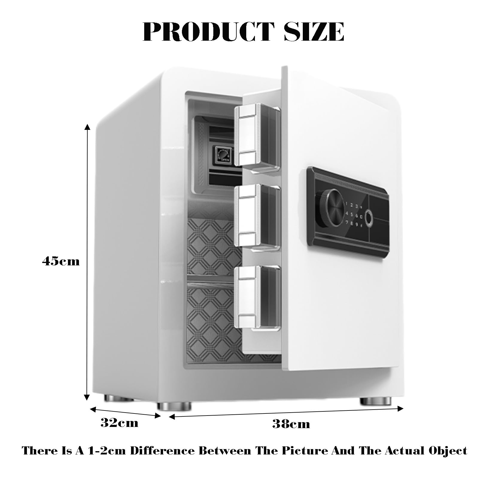 Coffre-fort Domestique, Montable Au Mur/au Sol, Coffre-fort Dissimulé, Contrôlable À Distance, Adapté Stockage D'argent Professionnel Ou La Sécurité De Maison(Black)