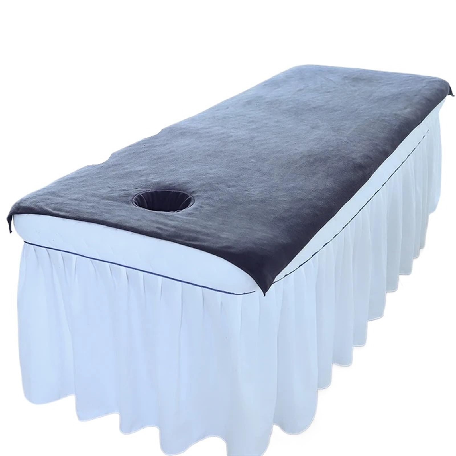 Funda Camilla Masaje Sábanas de belleza salón suaves for tratamientos masajes for mesa spa con orificio(Grey,100X200CM)