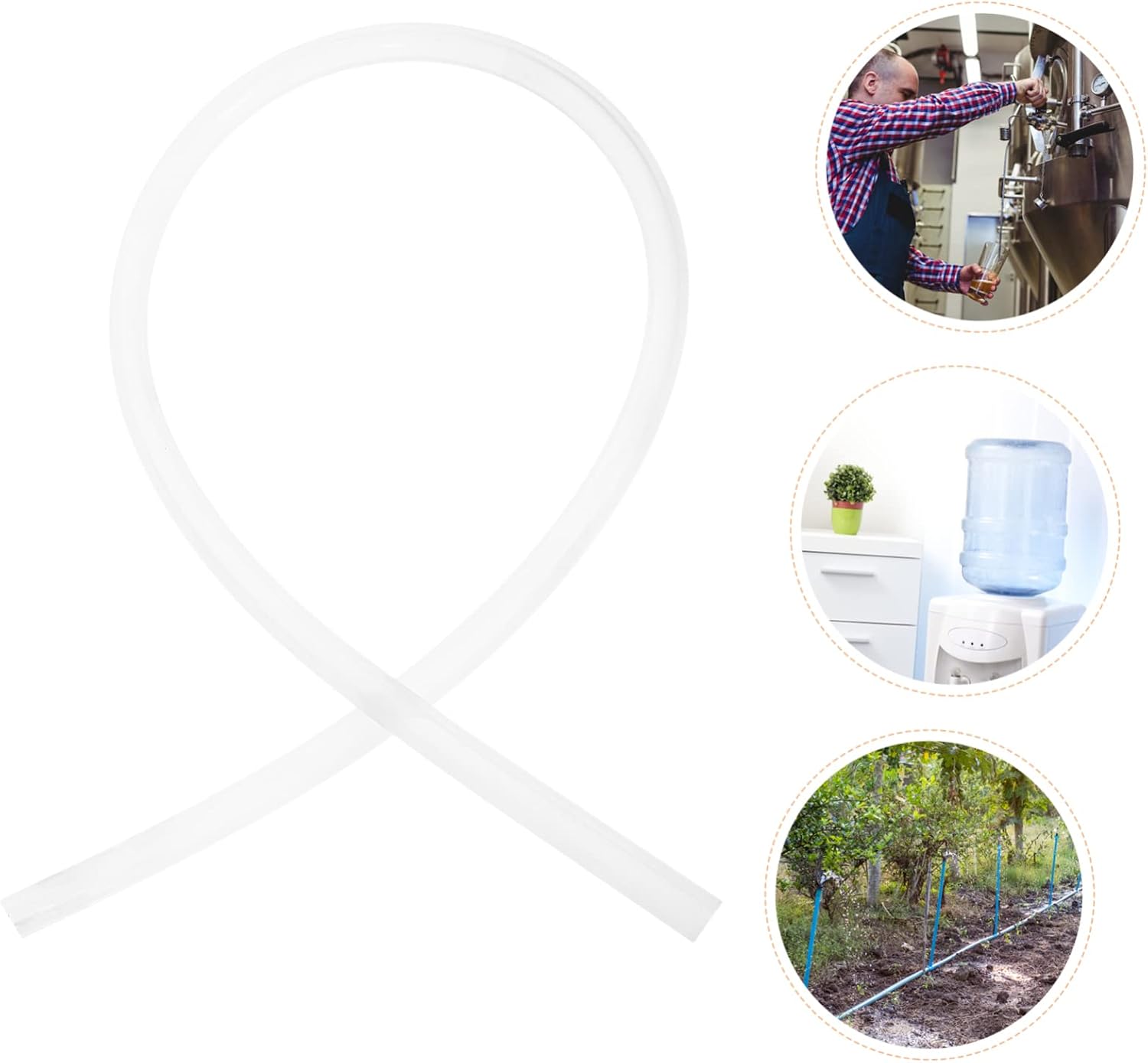 Ciieeo Silicone Water Pipe Lightweight Flexible Hose for Drip Irrigation Drain Valves