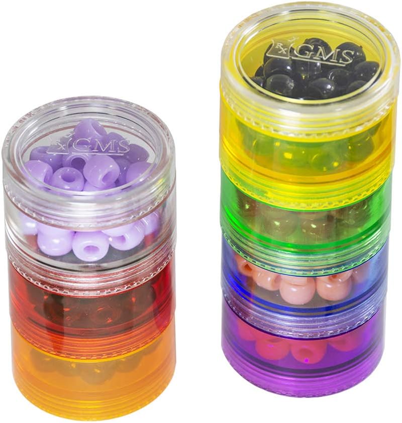 Free Shipping Offer GMS 7 Stack-able Pill Organizers with 2 Lids and 7 Day Adhesive Labels for Organizing Vitamins, Supplements, and Medications (Medium Rainbow, 7 3/4 Inches in Height 2 Inches in Diameter) Up To 40% OFF GMS 7 Stack-able Pill Organizers with 2 Lids and 7 Day Adhesive Labels for Organizing Vitamins, Supplements, and Medications (Medium Rainbow, 7 3/4 Inches in Height 2 Inches in Diameter)
