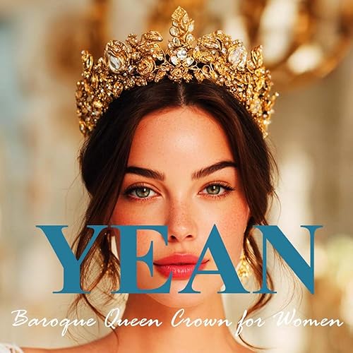 Miniatura 5 de Yean Coronas y tiaras con diamantes de imitación barrocos LED, corona de reina nupcial, corona de cristal, para boda, fiesta, tiara para mujer,