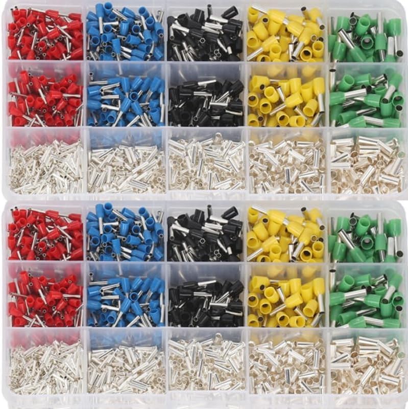 1640pcs VE Crimp Terminals,Wire Insulated Terminator,Block Cord End Connector,Electrical Tube Terminal