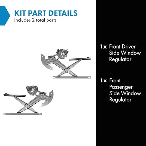 Miniatura 215 de TRQ Juego de elevalunas manual para el lado del conductor y del pasajero compatible con Chevrolet Tracker 1998 1989-1997 Geo 1989-1998 Suzuki
