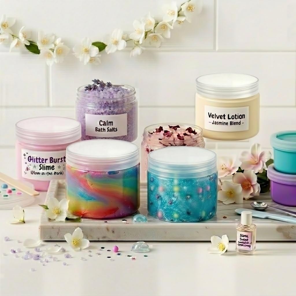 4 Pack 4oz Plastic Jars with Lids, Leakproof 120ml Cosmetic Containers