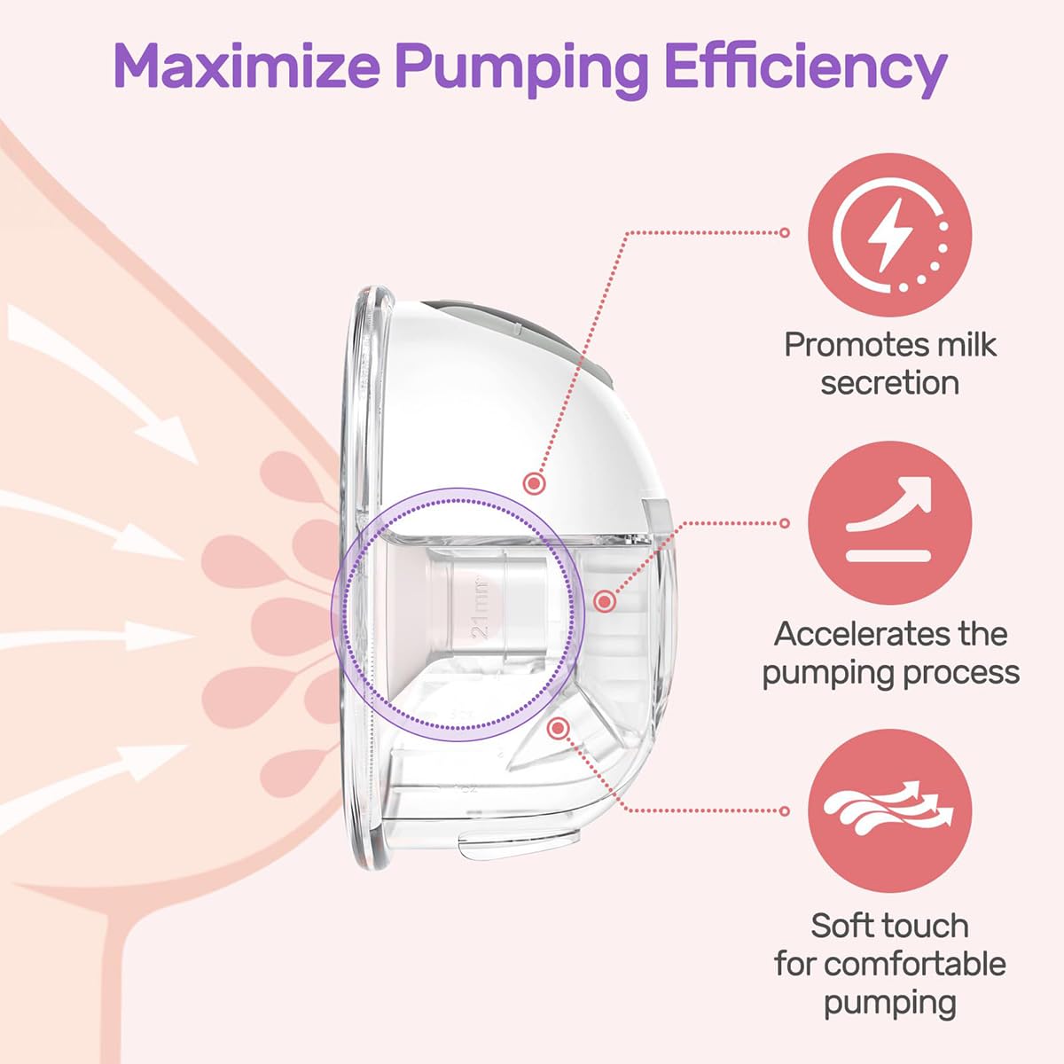 Parts for Spectra Breast Pump Accessories, 6 Pcs Accessories for Breast Pump, Flange Sizing Kit, Suitable for Medela Milk Pump for Breastfeeding Inserts Accessory, Items for Pregnant Woman, Flange Ruler (13/15/17/19/21mm) - Image 5 thumbnail