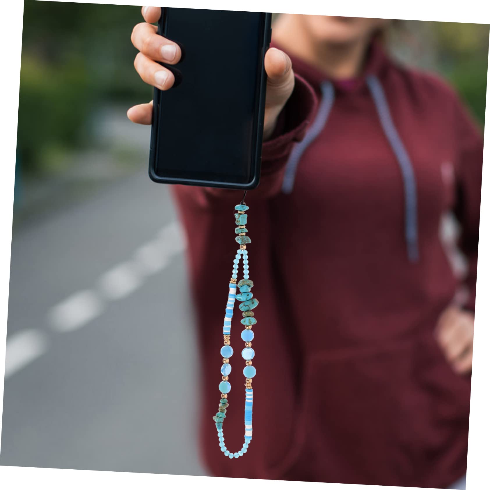 BESTonZON 25 Piezas Correas para teléfonos móviles correa de teléfono única cordones para el cuello del teléfono cordón de teléfono encantos decorativos del teléfono cadena telefonica grava