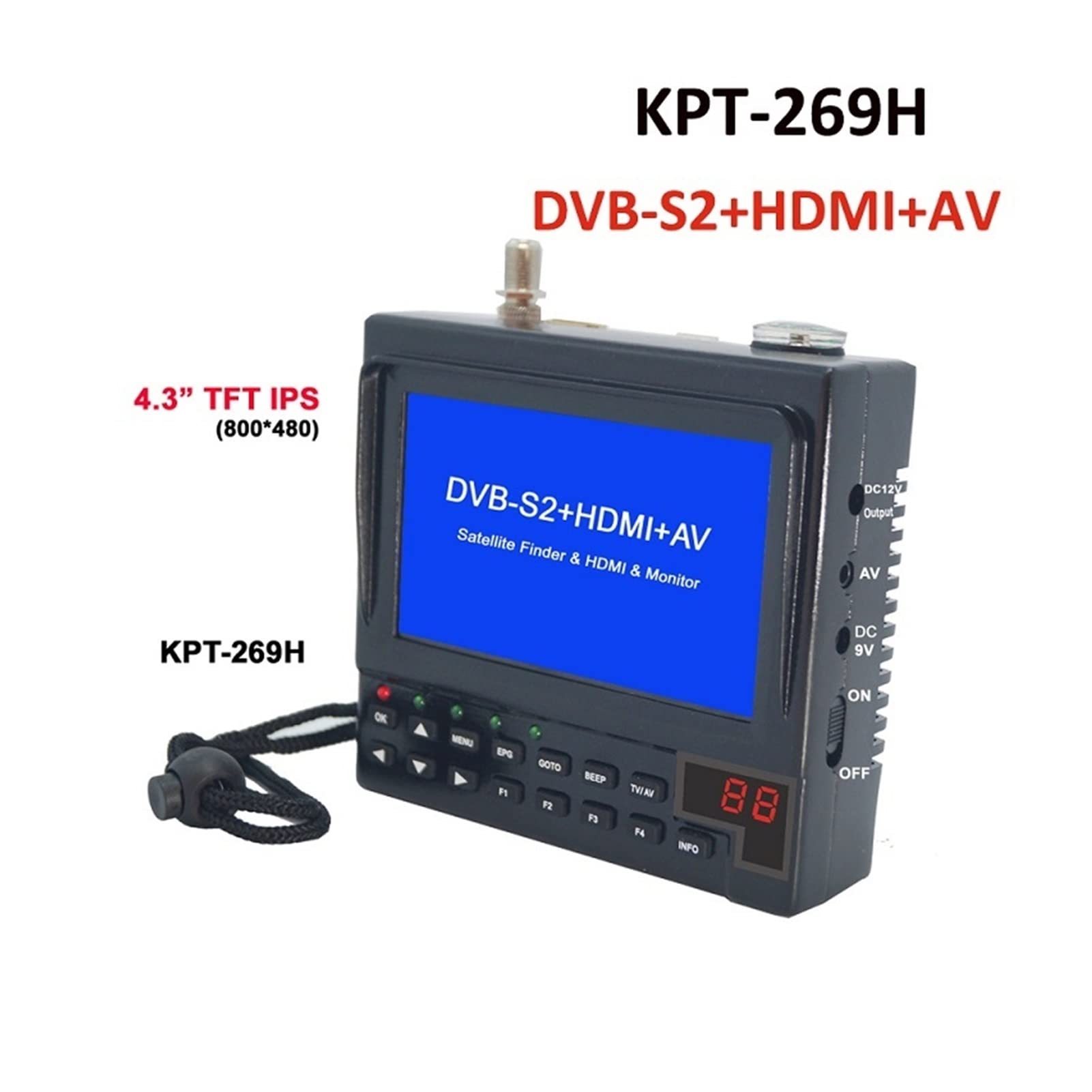 KPT-269H DVB-S2 Finder satellitare pieno HD Satellite digitale tv Misuratore del ricercatore ricevitore MPEG-4 DVB-S,Serie Pro