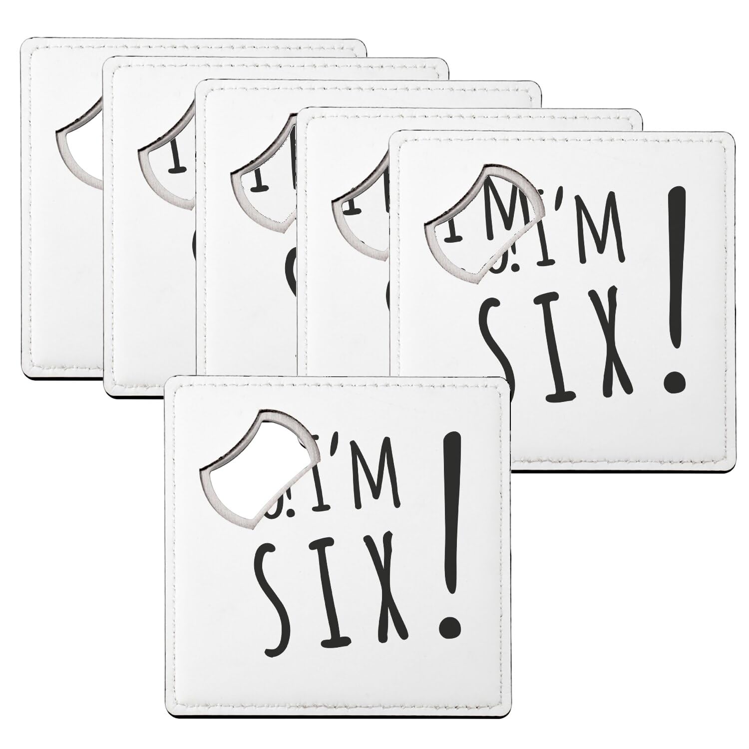 Sous-verre décapsuleur Yo! I'm Six fini les tables tachées lot de 6
